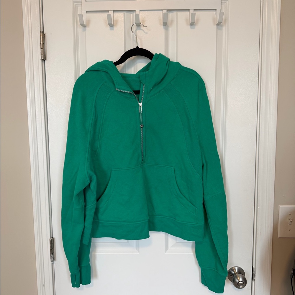 Lululemon Hooded Half-Zip Scuba Hoodie Maldives Green